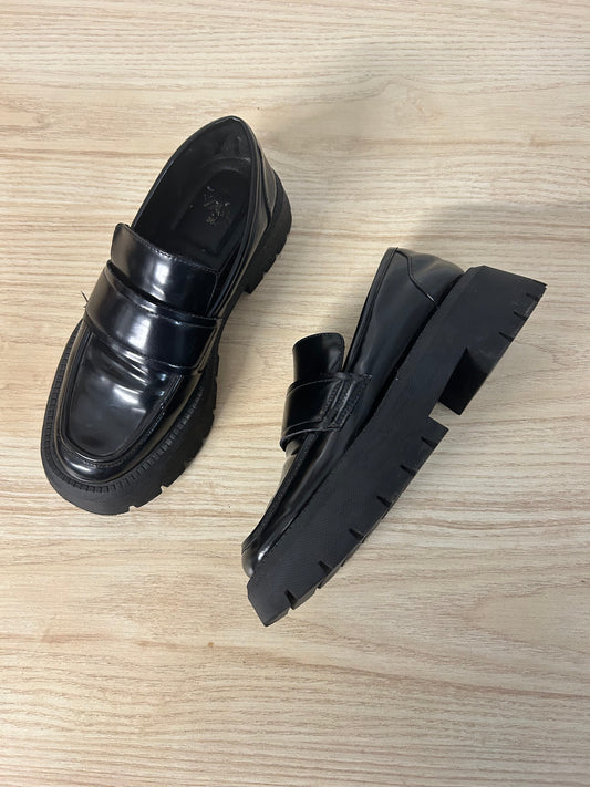 zara chunky platform penny loafers