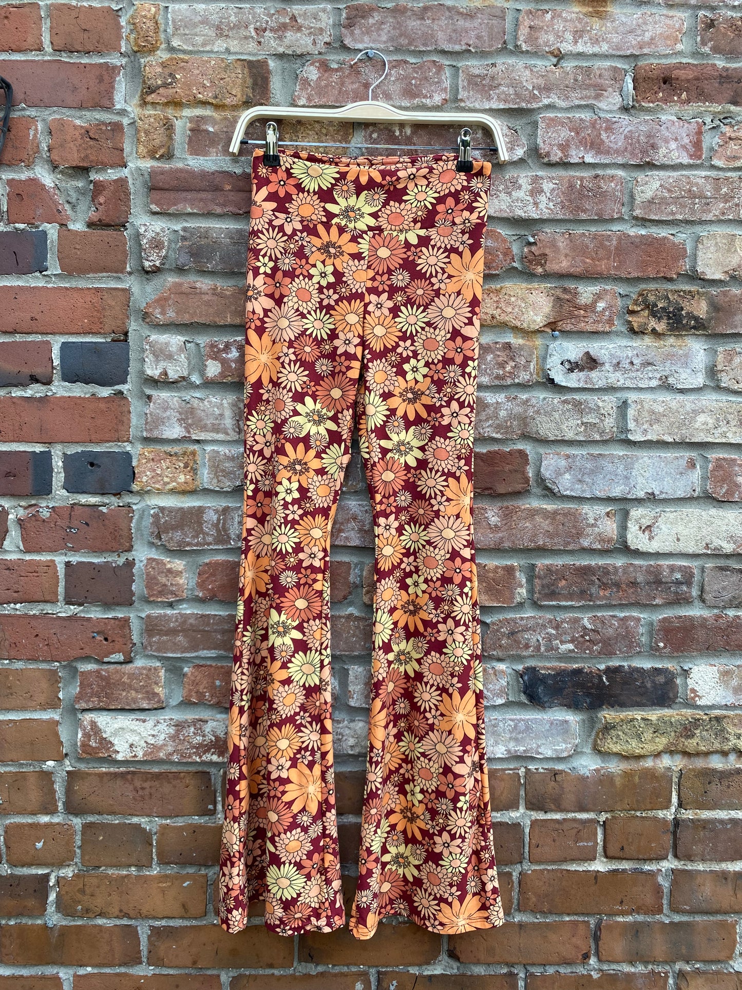 nobo groovy floral bell bottom lounge pants