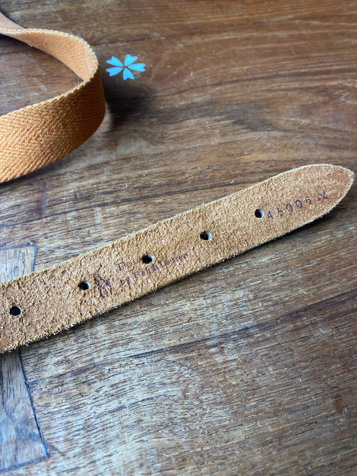 vintage polo ralph lauren woven leather trim belt