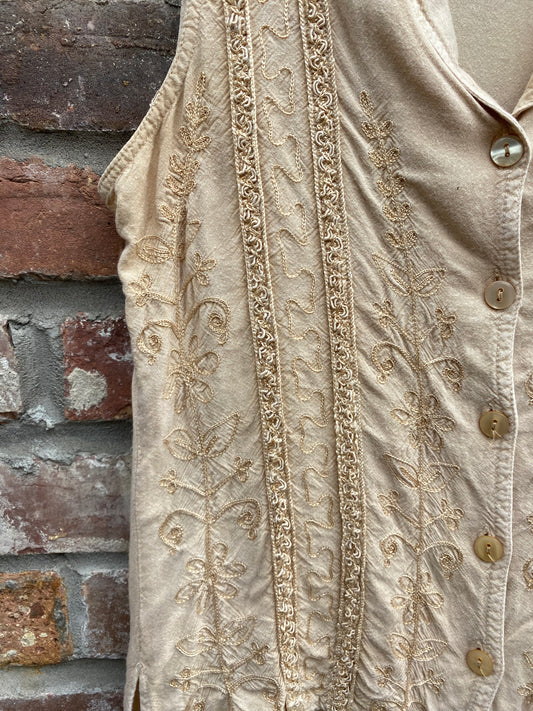 vintage miss b embroidered boho top