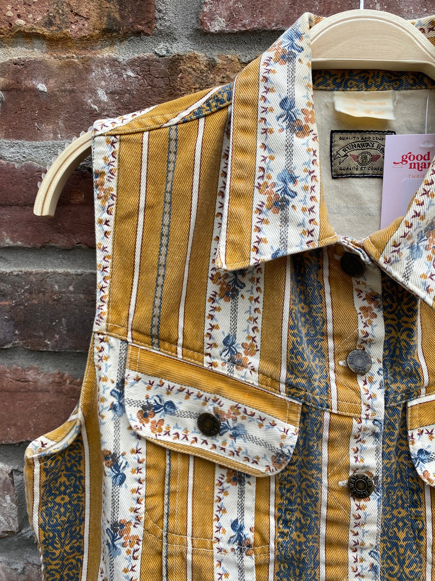 vintage 90s runaway bay denim vest top