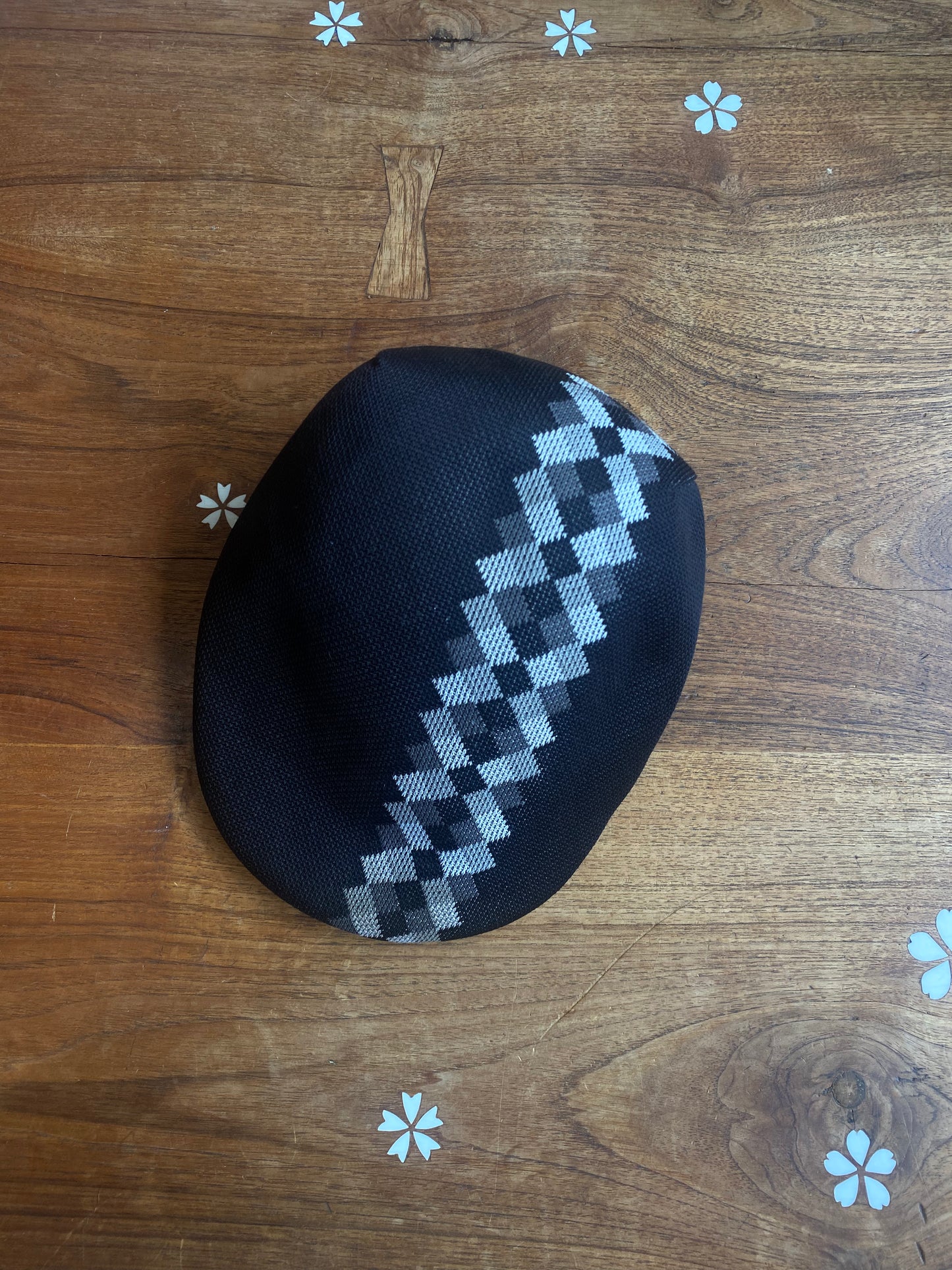 kangol argyle stripe flat cap