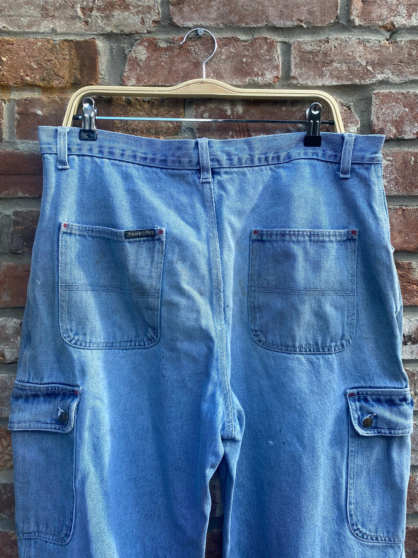 vintage 90s jeansworks baggy denim cargo pants