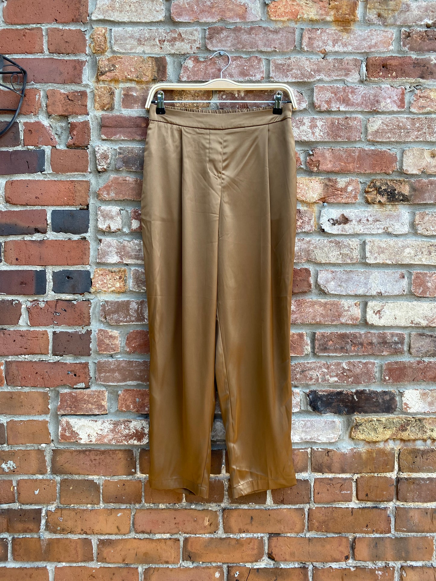 anthro maison d'amelie pleated satin trouser