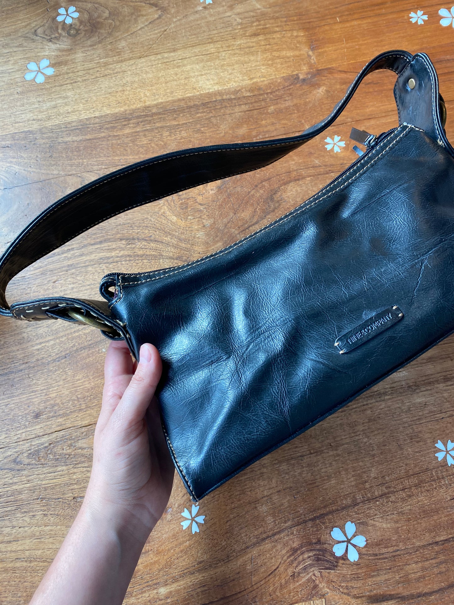 y2k nine & co faux leather mini shoulder bag