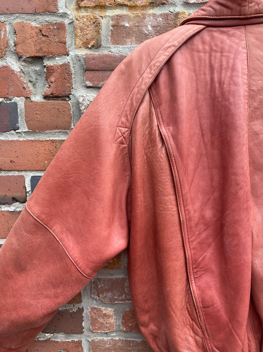 vintage terracotta india butter leather jacket