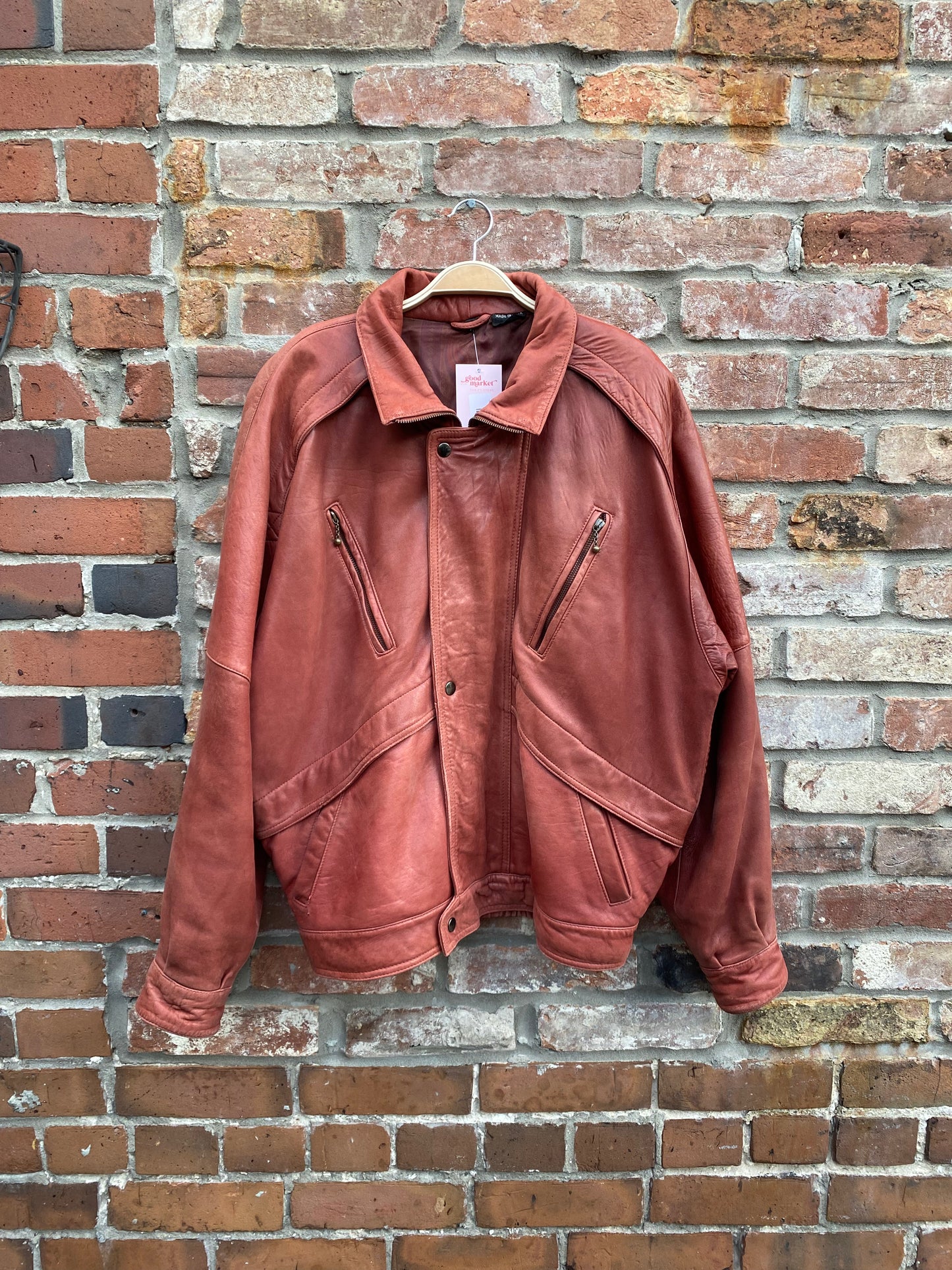 vintage terracotta india butter leather jacket