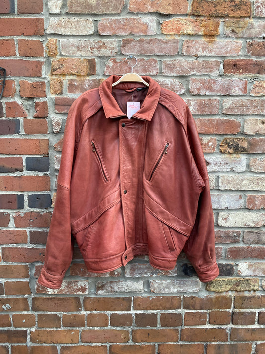 vintage terracotta india butter leather jacket