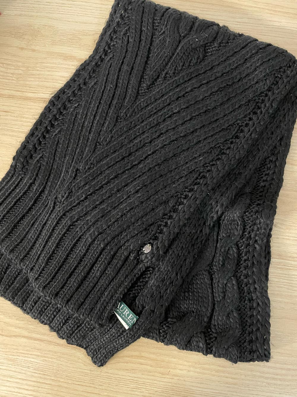 lauren ralph lauren cable knit scarf