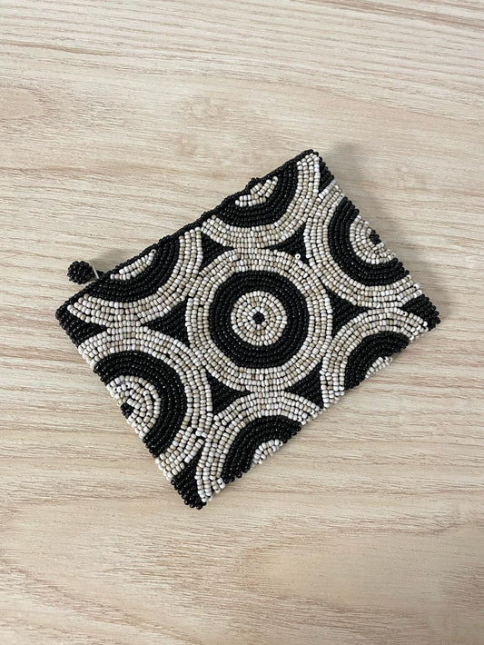 beaded zipper pouch wallet