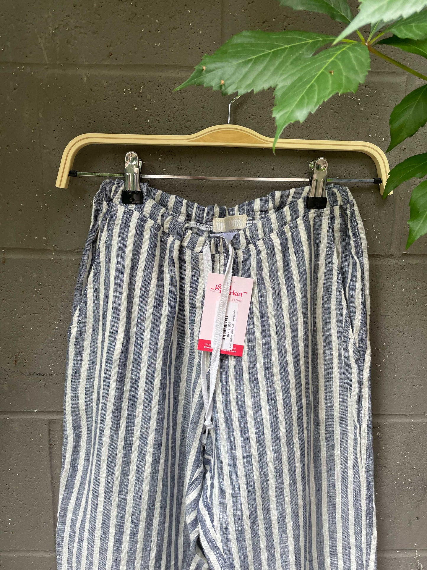 cp shades 100% linen striped pants