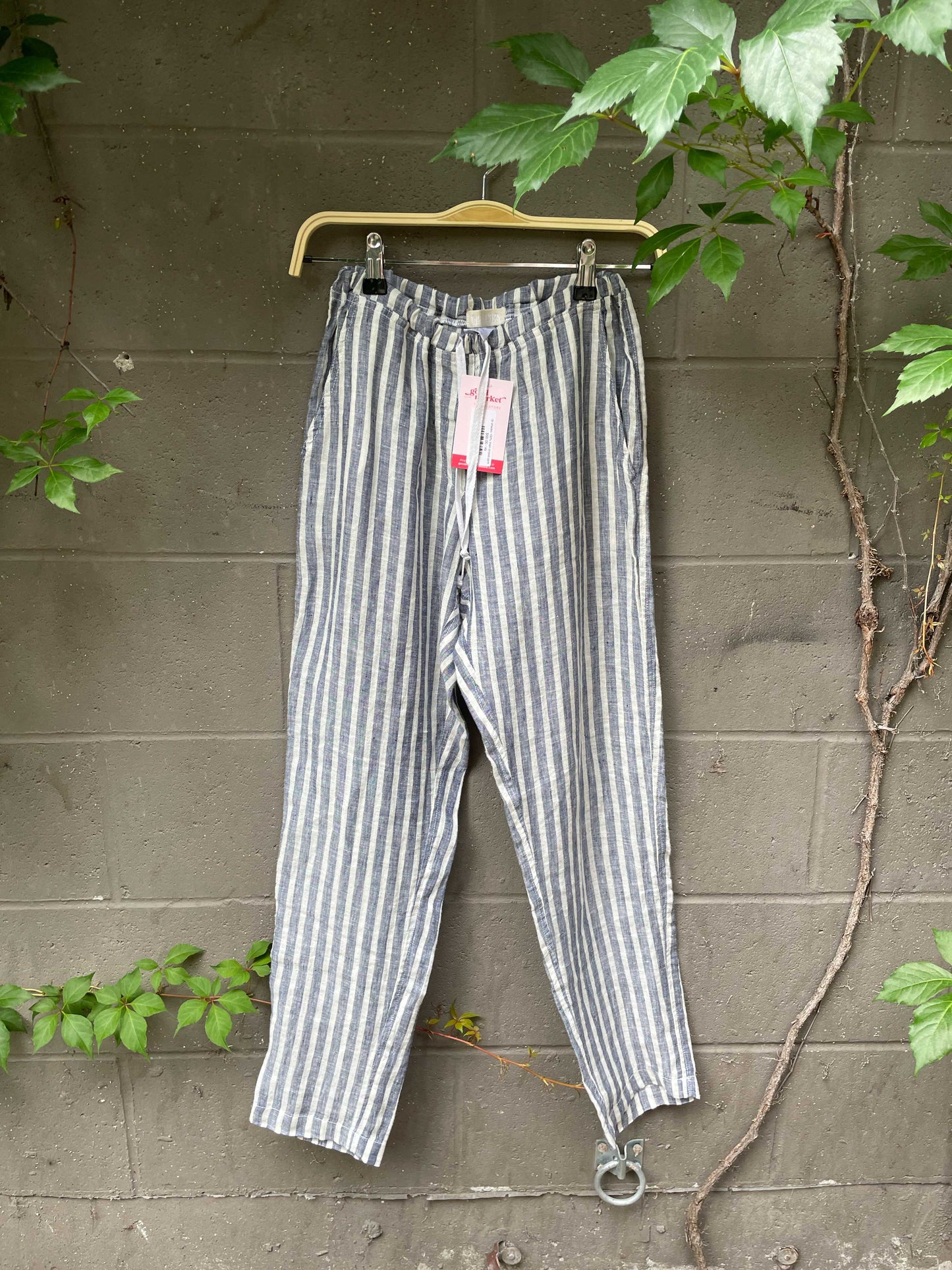 cp shades 100% linen striped pants