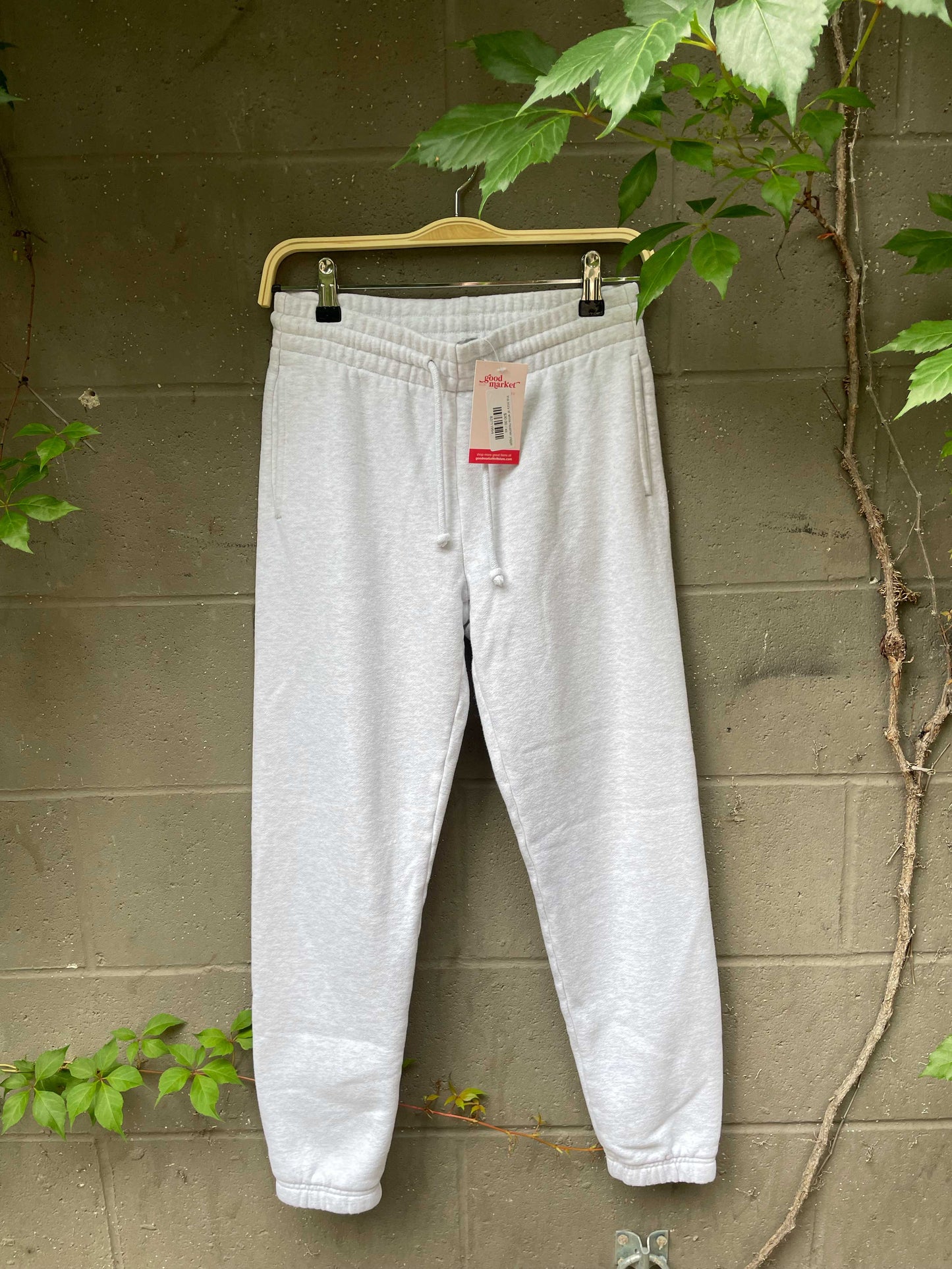 tna cozy af white heather joggers