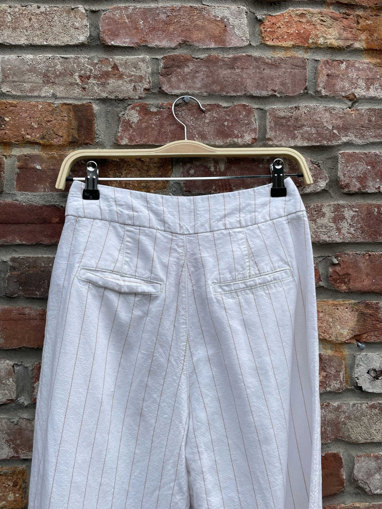 gap 365 high rise linen-cotton trousers