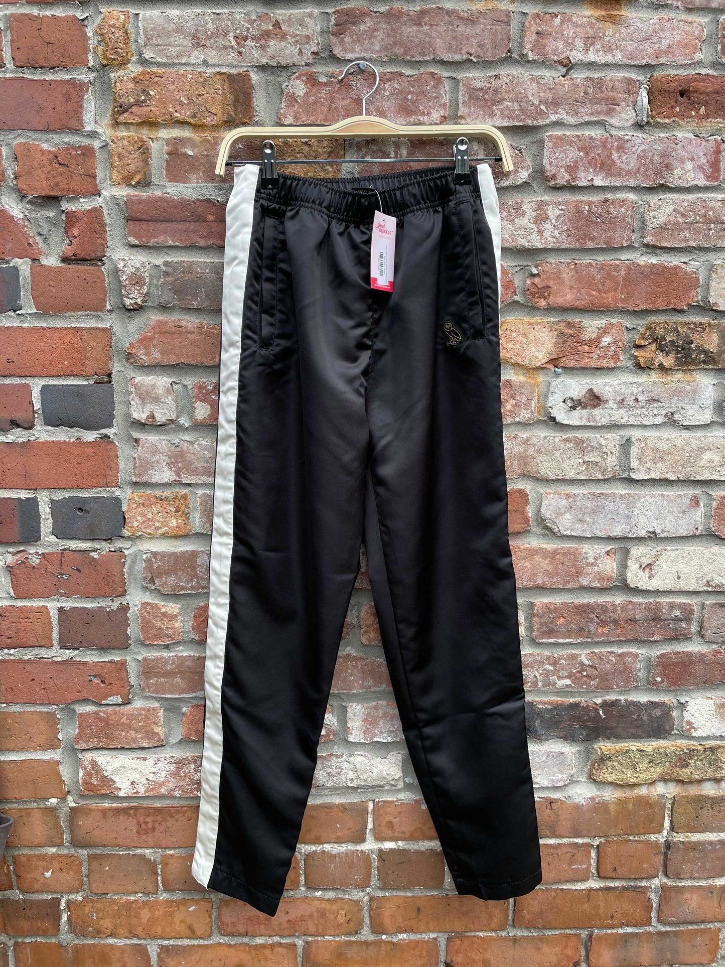 ovo satin tear away track pants