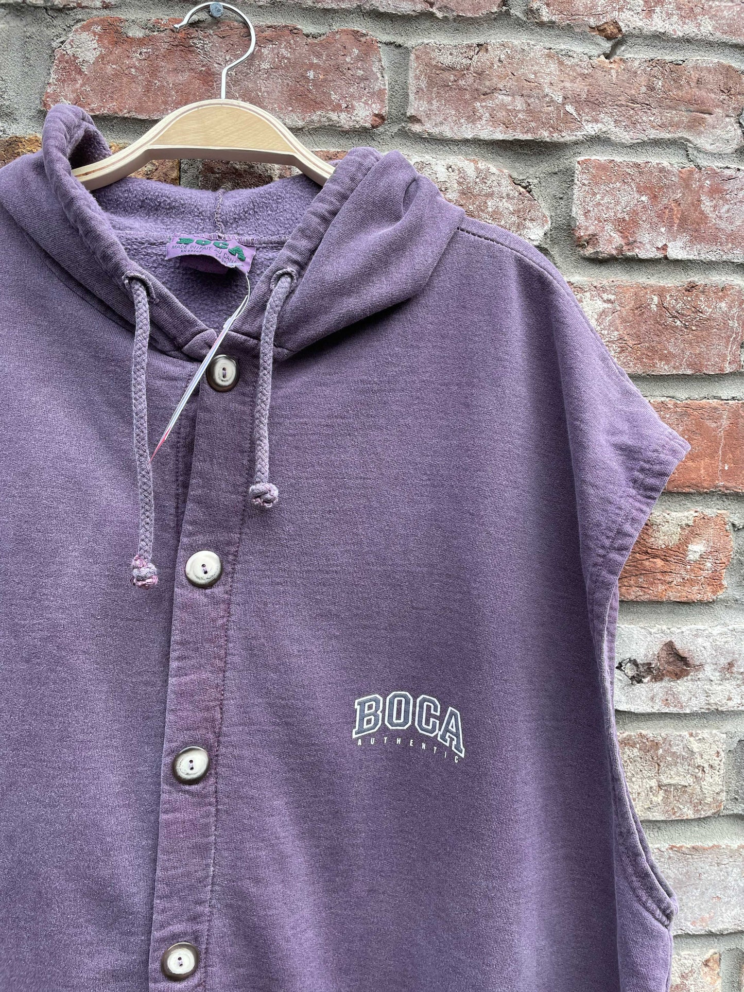 vintage 90s boca sleeveless hoodie