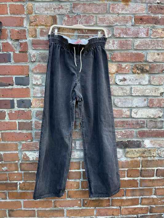 vintage century martial art wide leg jean