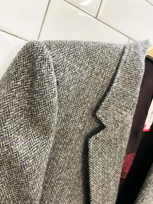 vintage wool tweed menswear blazer