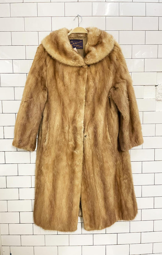 vintage st johns fur long mink coat