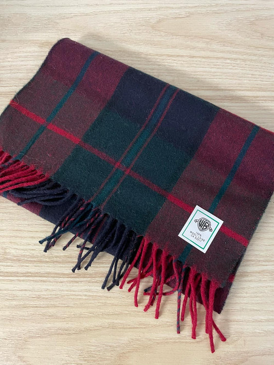 vintage warner bros wool tartan scarf