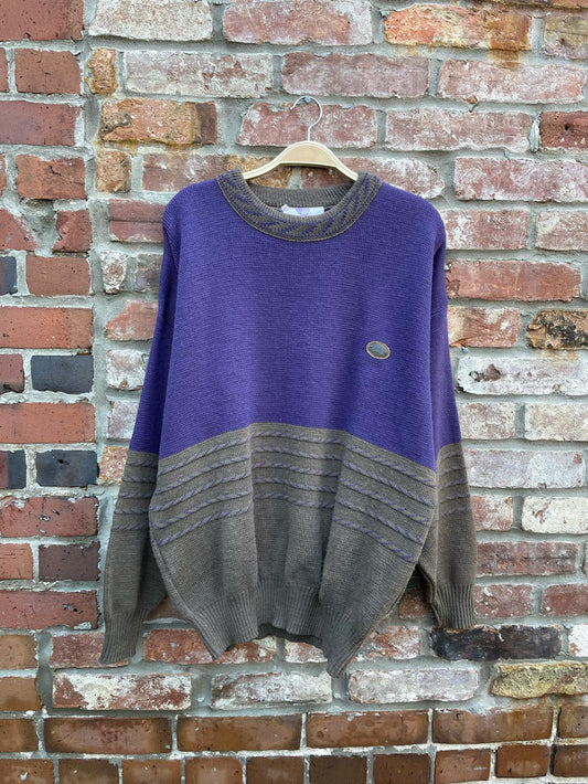 vintage double duty wool-blend dad sweater