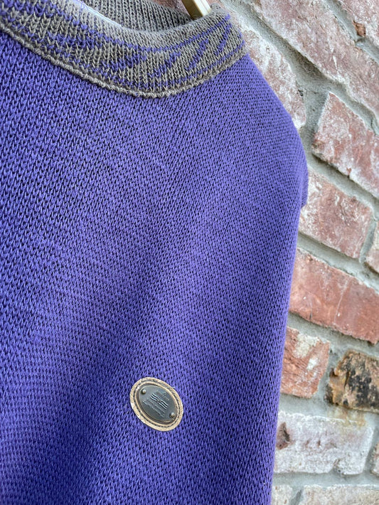 vintage double duty wool-blend dad sweater