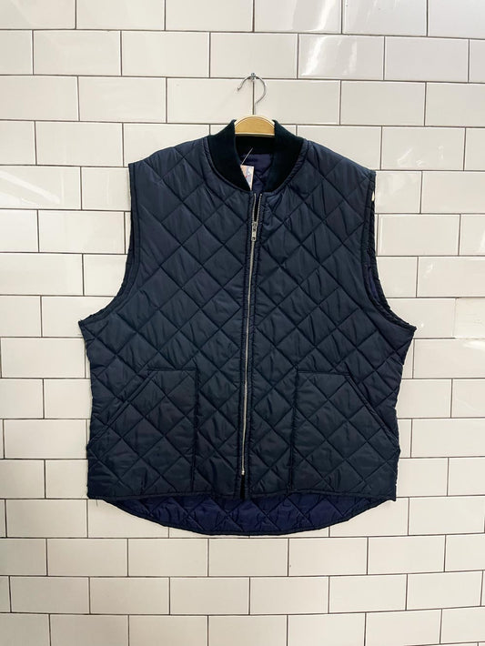 vintage aero diamond quilted liner vest