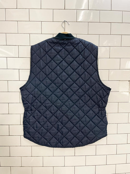 vintage aero diamond quilted liner vest