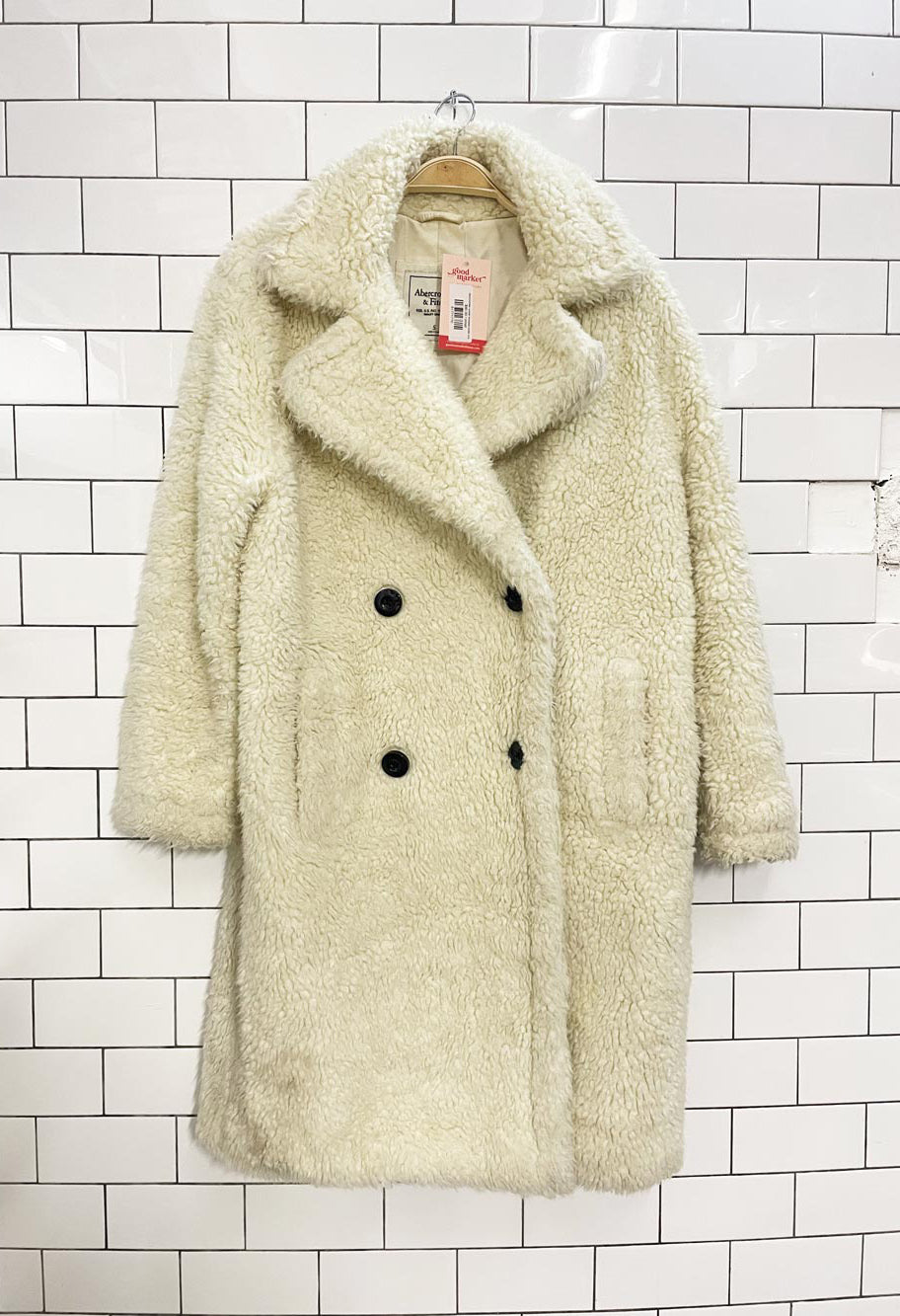 abercrombie double breasted teddy coat