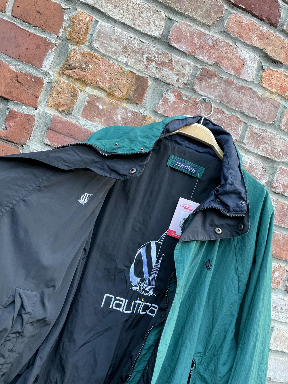 vintage 90s nautica reversible sailing jacket