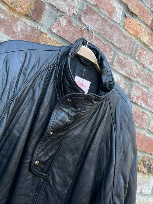 vintage jeno de paris butter leather bomber jacket