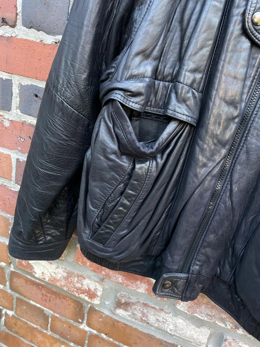 vintage jeno de paris butter leather bomber jacket