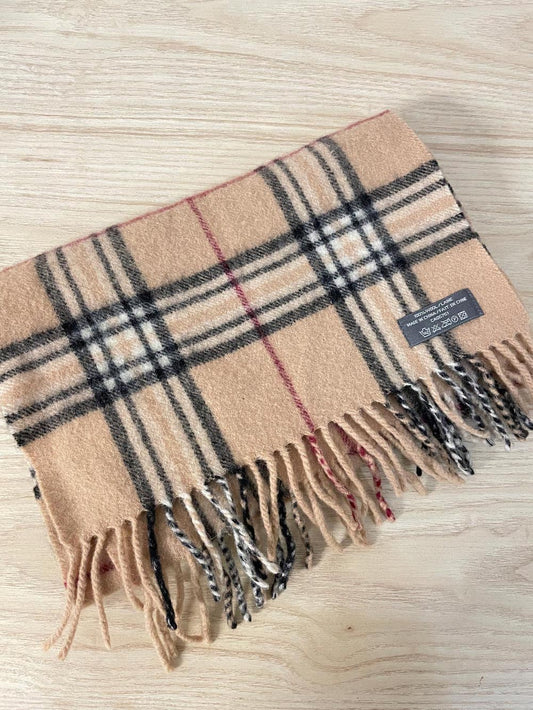 vintage 100% wool nova check scarf