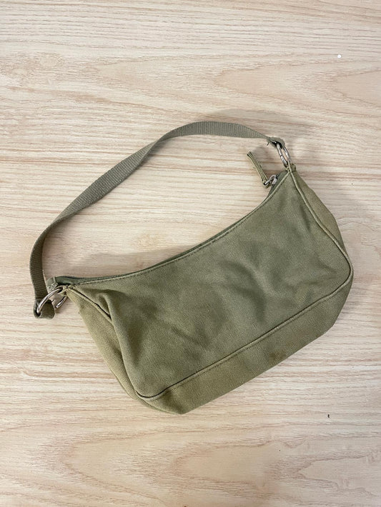 y2k green twill mini shoulder bag