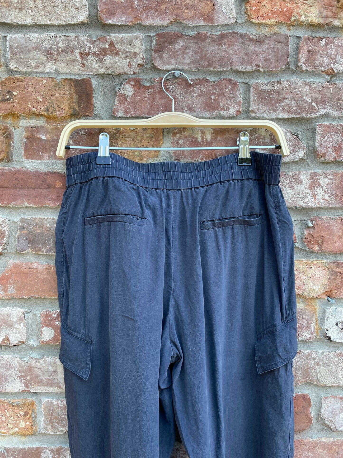 club monaco silk zipper pocket pants