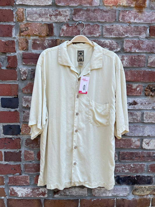 montego mon 100% silk cabana shirt