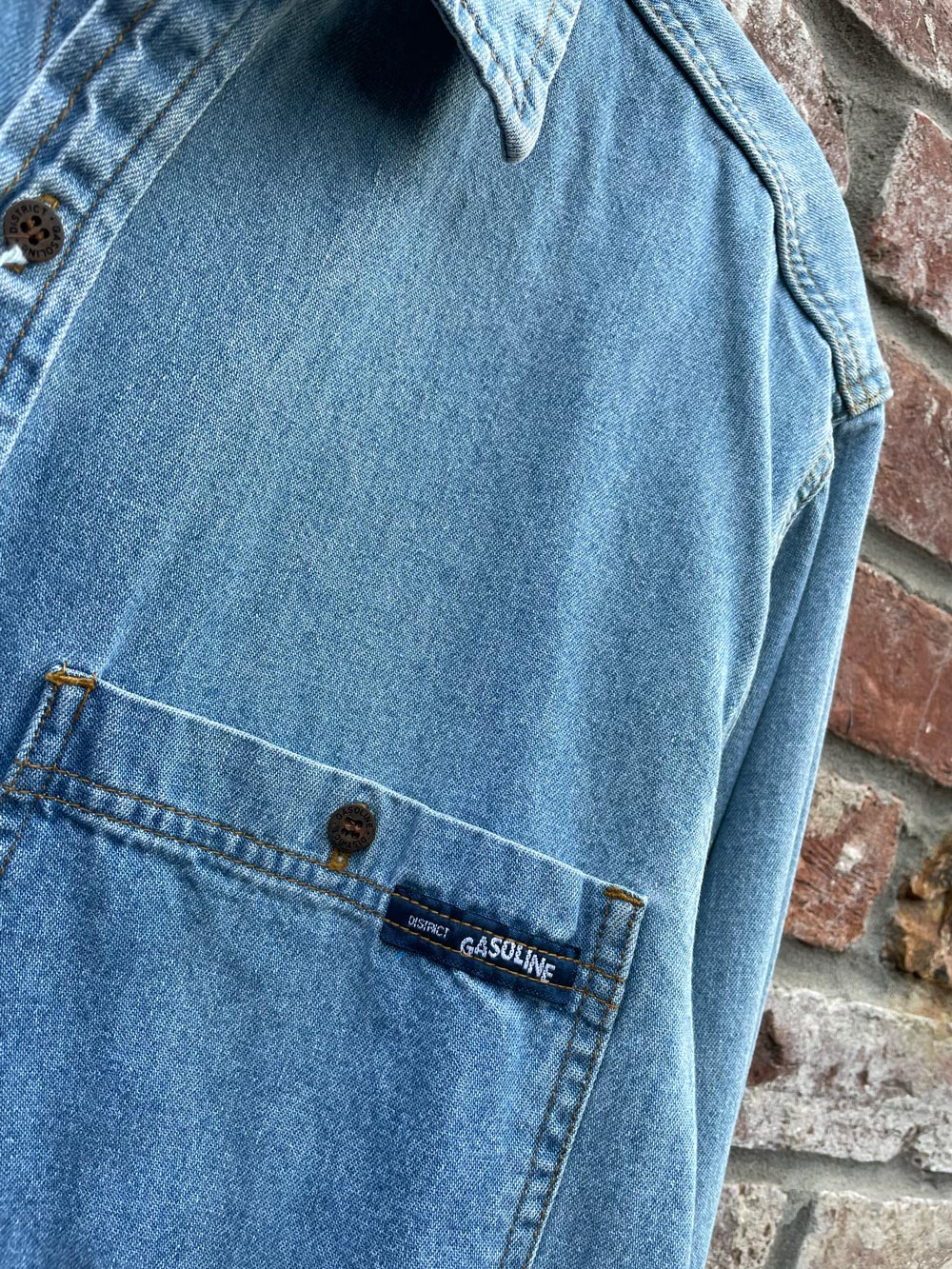 vintage district gasoline denim shirt