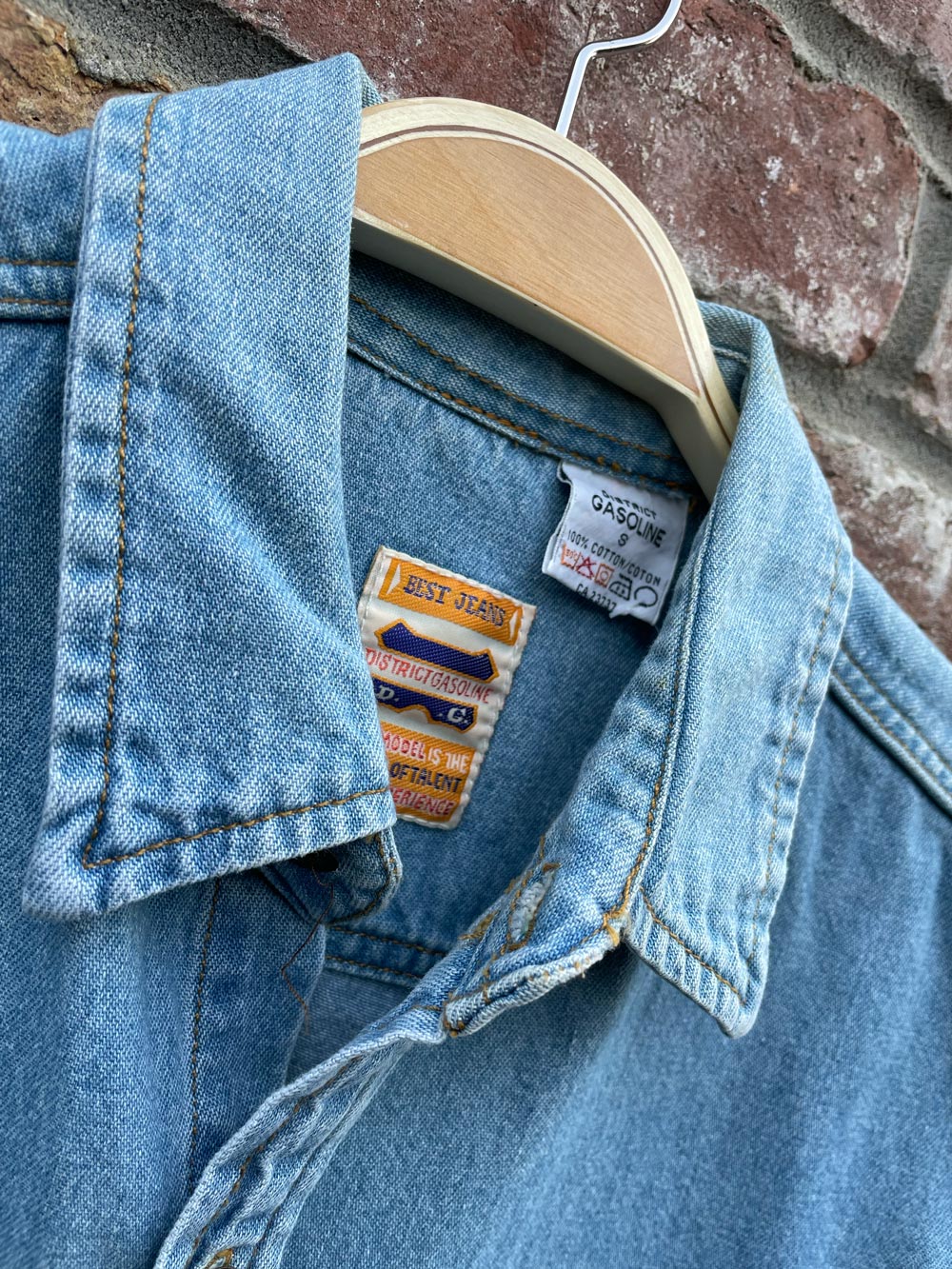 vintage district gasoline denim shirt