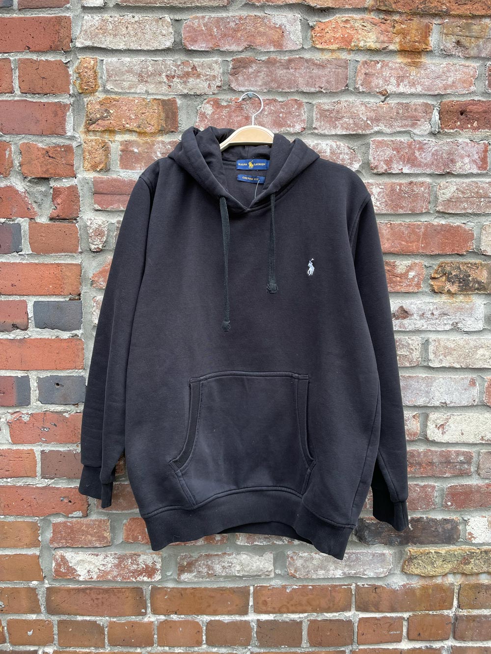 ralph lauren custom fit black hoodie