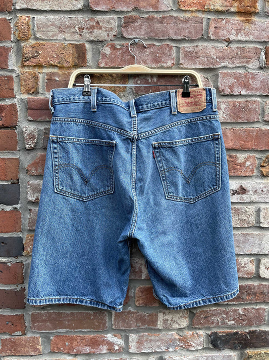 vintage levi's 505 long denim shorts