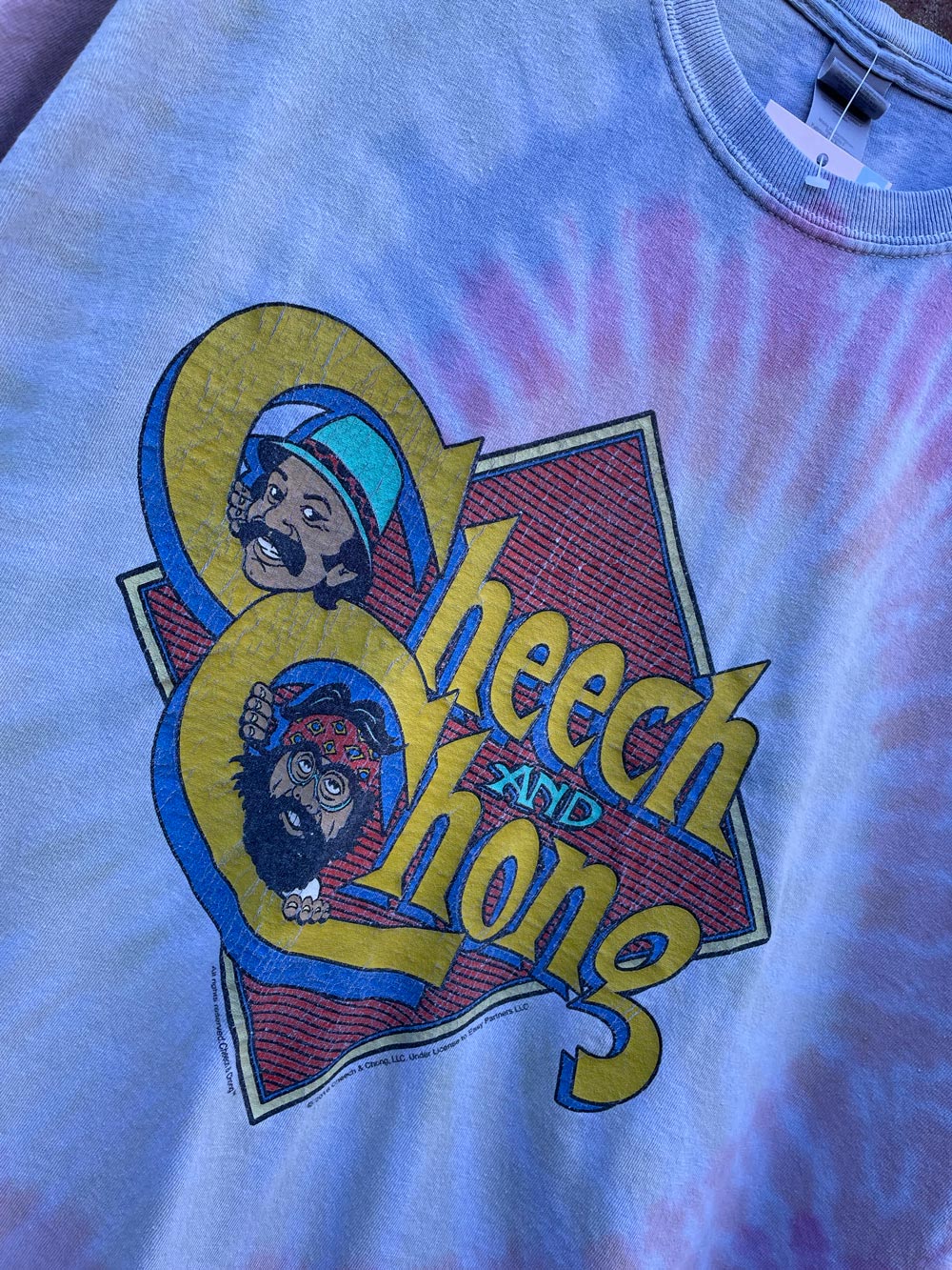 00's cheech and chong tie dye tee