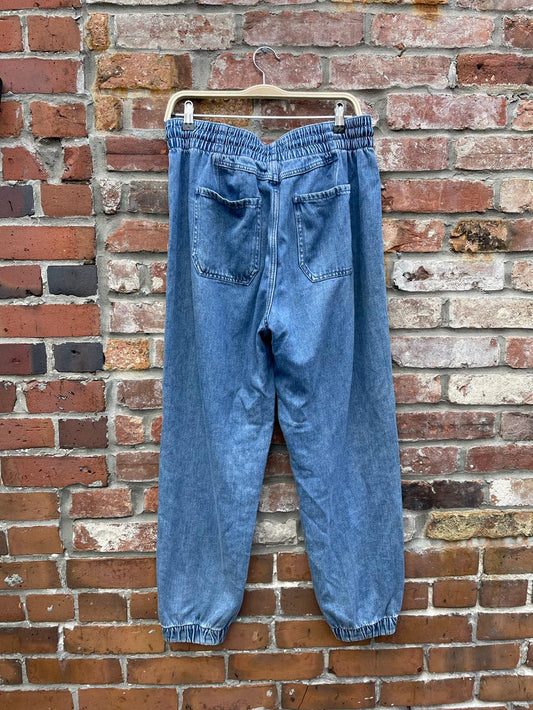 r jeans viscose denim jogger