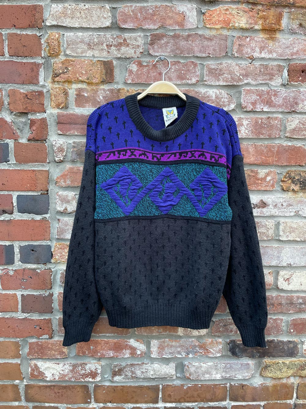 vintage kinetixx knit dad sweater