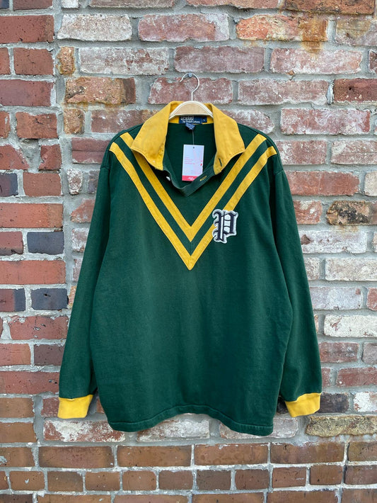 vintage 90s polo ralph lauren letter rugby shirt