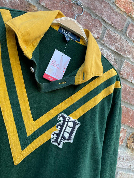 vintage 90s polo ralph lauren letter rugby shirt