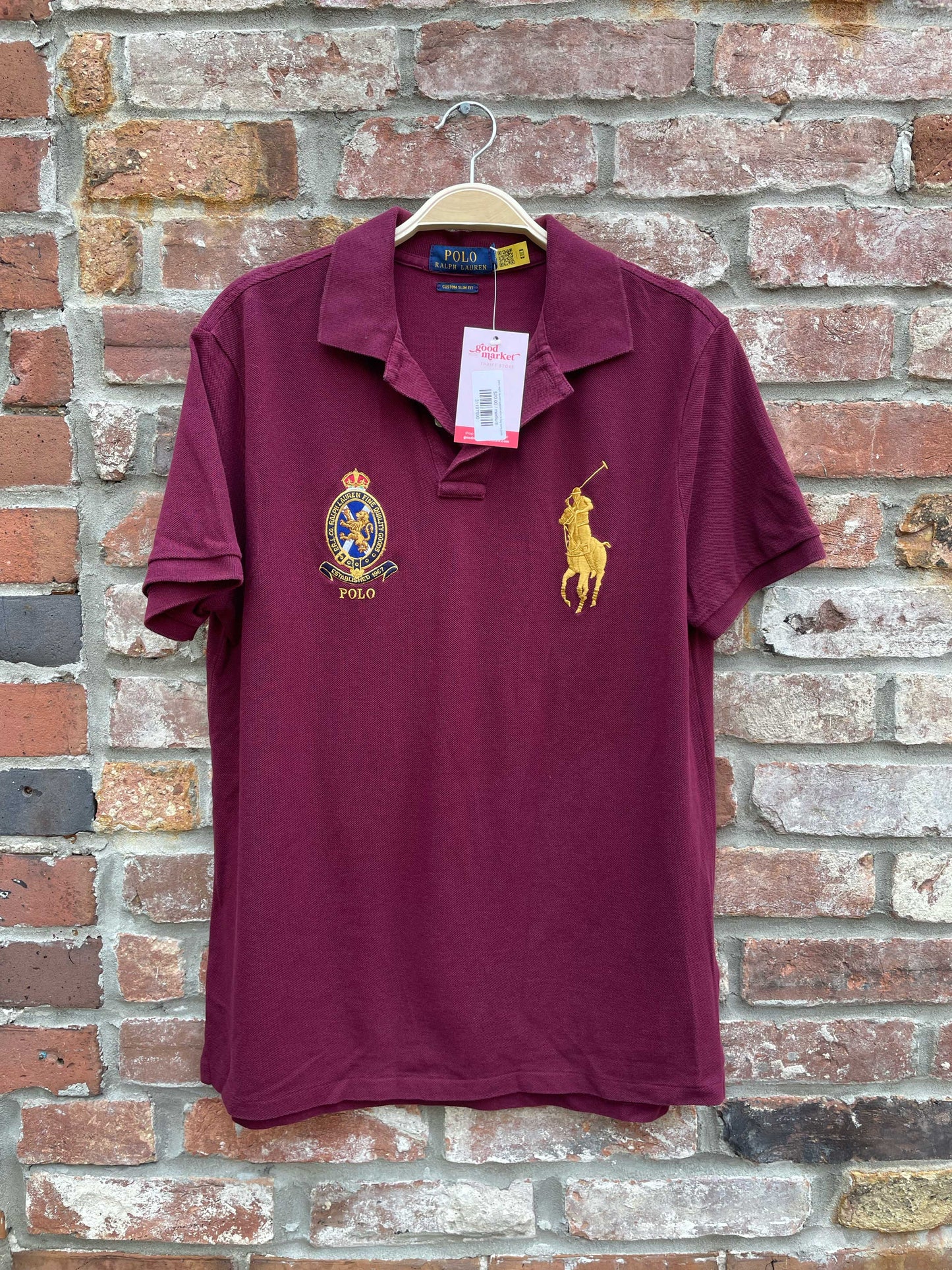 polo ralph lauren custom slim fit big pony polo