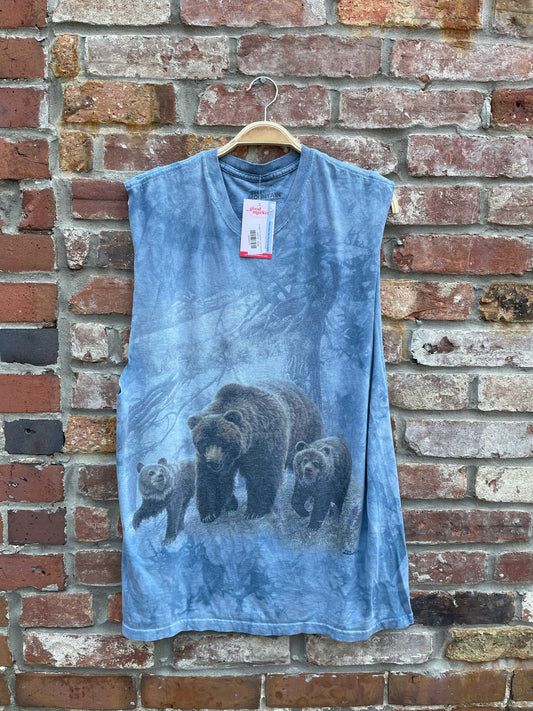 vintage the mountain bear muscle tee