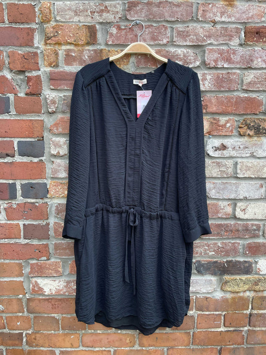 rebecca taylor tie waist 3/4 sleeve dress