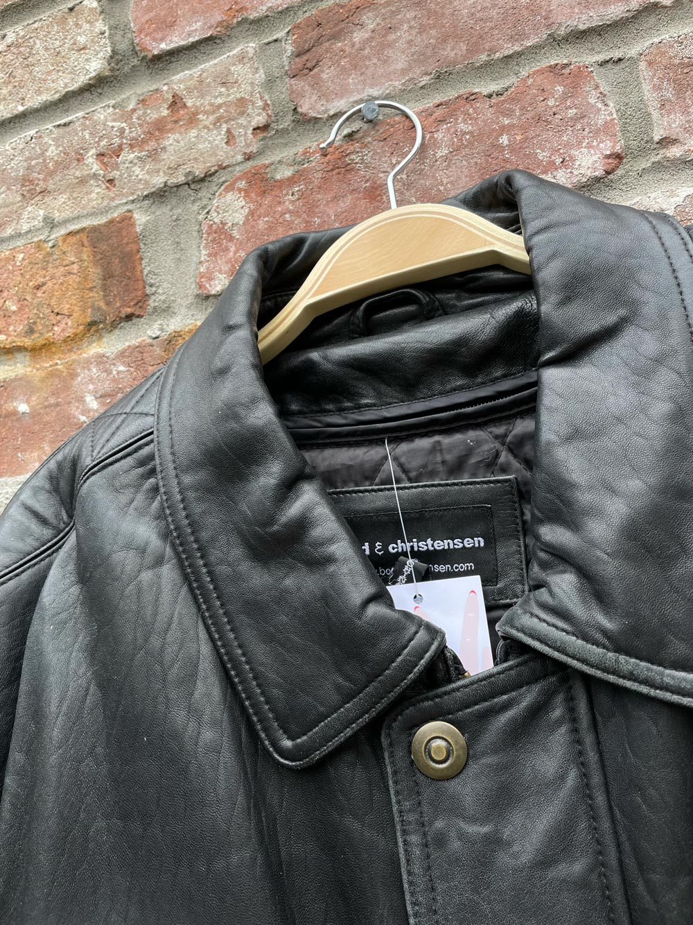 bod & christensen butter leather bomber jacket