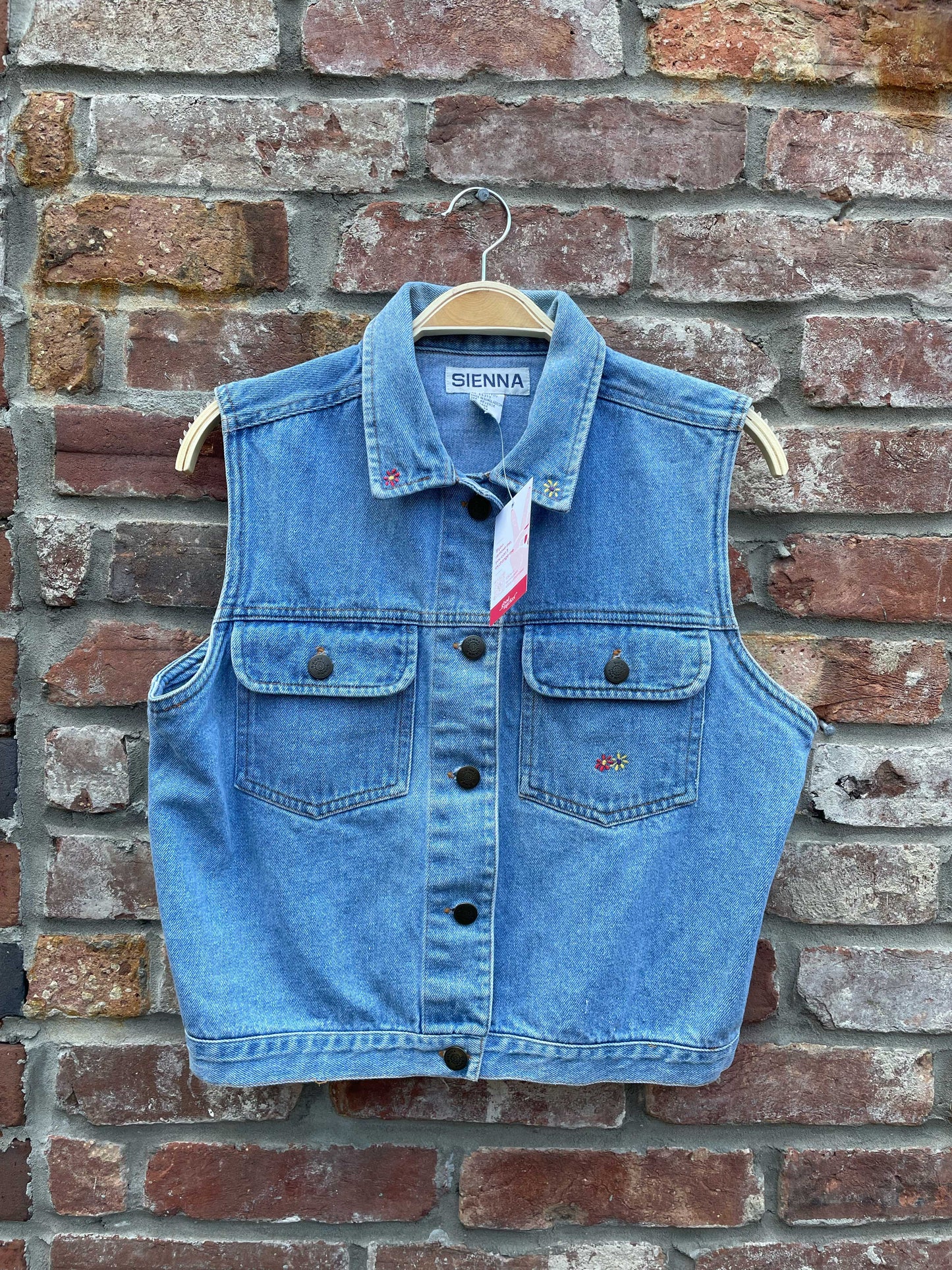 vintage 90s sienna denim vest top